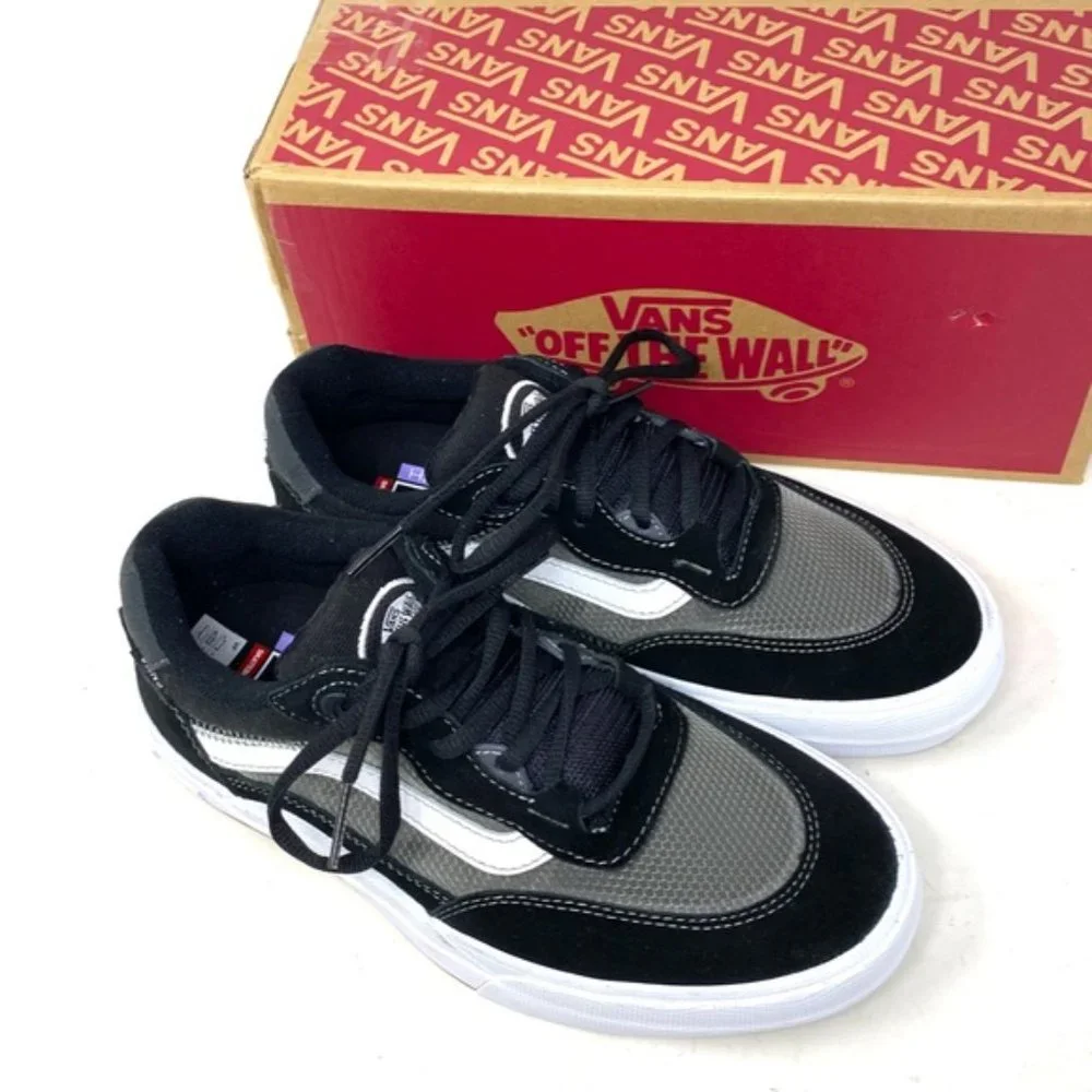 VANS Wayvee Shoes Low Suede Mesh Black Gray Sneakers Skate MENS SIZE 7.0 - Picture 7 of 10